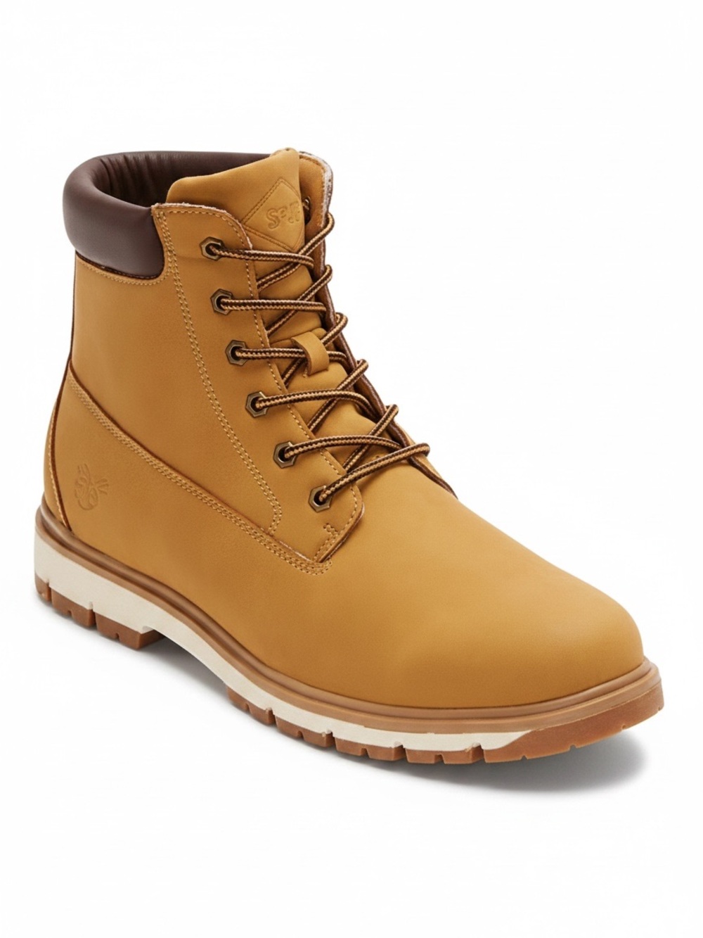 St.‎ John's Bay Brock Block Heel Lace Up Boots, Wheat Light Tan, Size 12, NWT